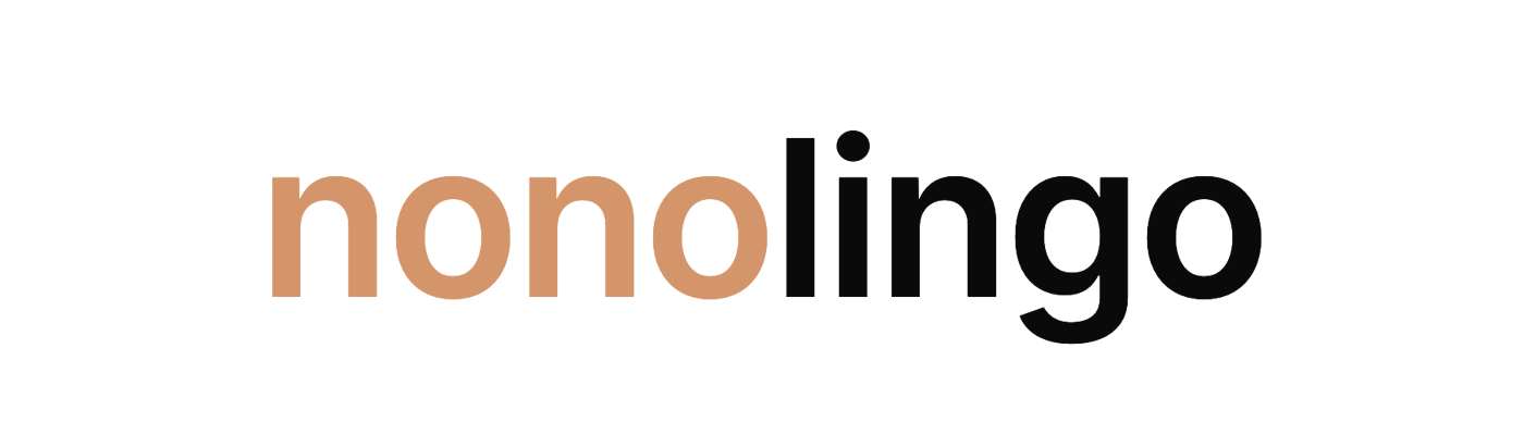 nonolingo wordmark on white